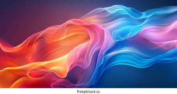 Abstract Colorful Flowing Fabric Design