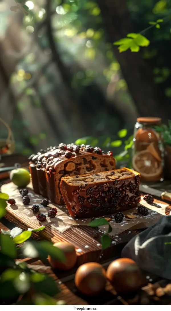 Blackberry and Walnut Loaf Cake