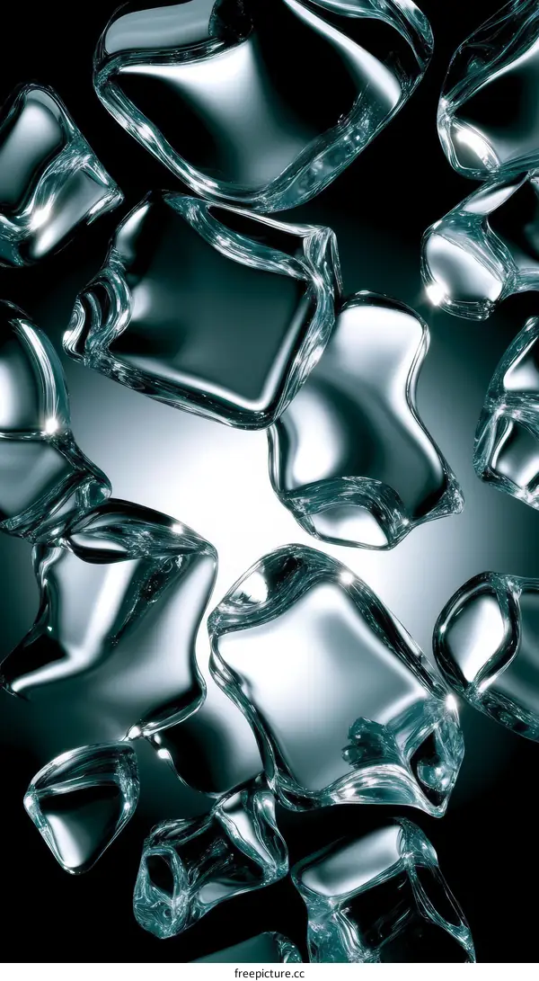 Abstract Ice Cubes Illustration