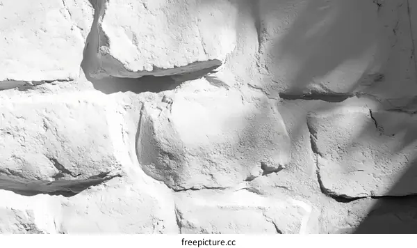 White Stone Wall Texture Background