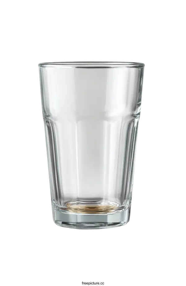 [Transparent Background PNG]Empty Clear Glass Drinking Tumbler
