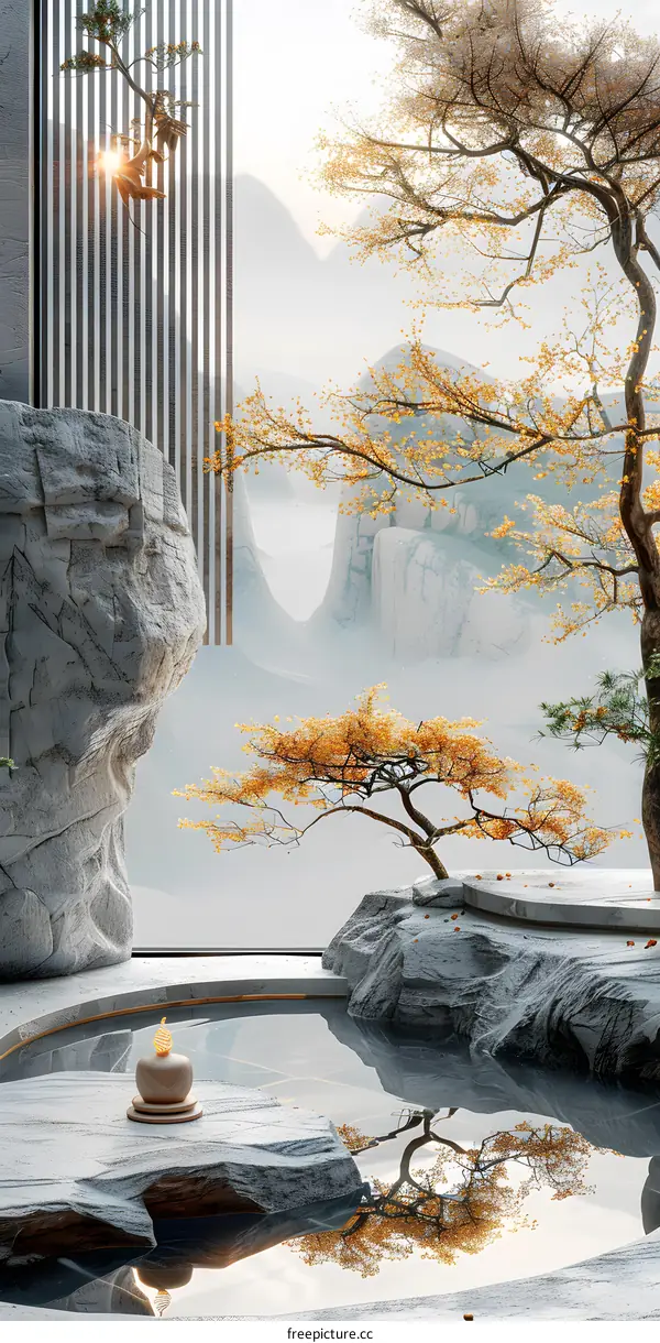 Misty Landscape Artwork