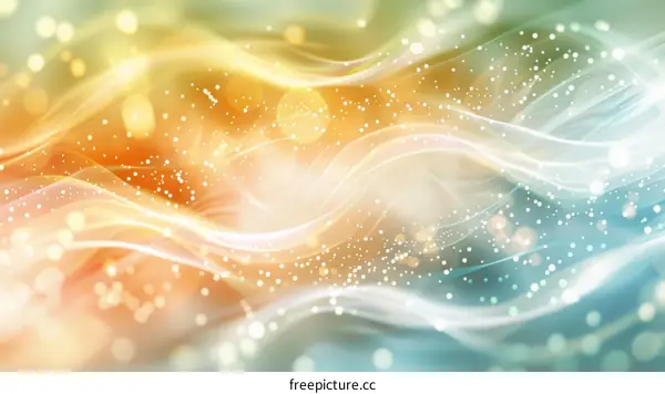 Abstract colorful light curves and particles background