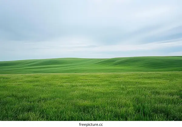 Green rolling hills under a blue sky