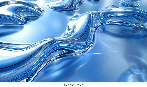 Abstract blue wave background