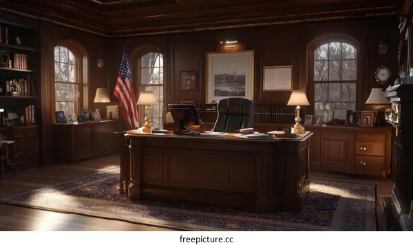 Presidency Office Interior Design Illustration