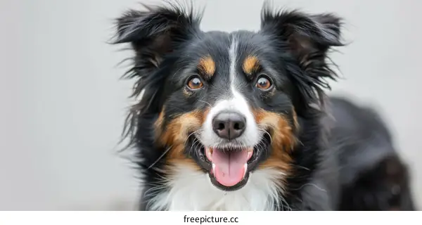 A happy Australian Shepherd dog