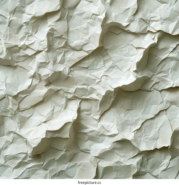 White Crumpled Paper Texture