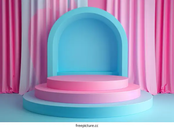 Pastel Colors Abstract Display Podium