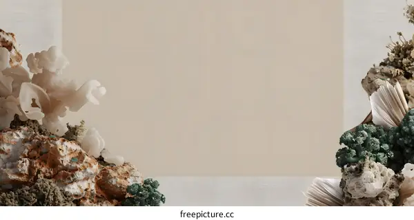 Abstract 3D Illustration with Beige Background