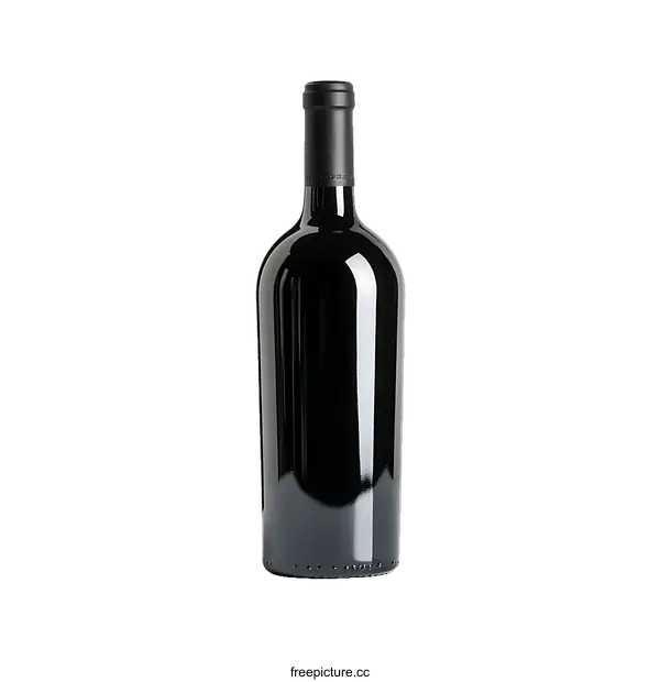 [Transparent Background PNG]Elegant Red Wine Bottle Studio Shot