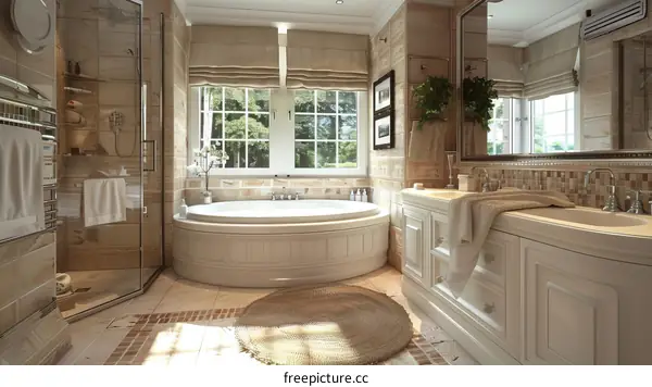 Spacious and Modern Bathroom