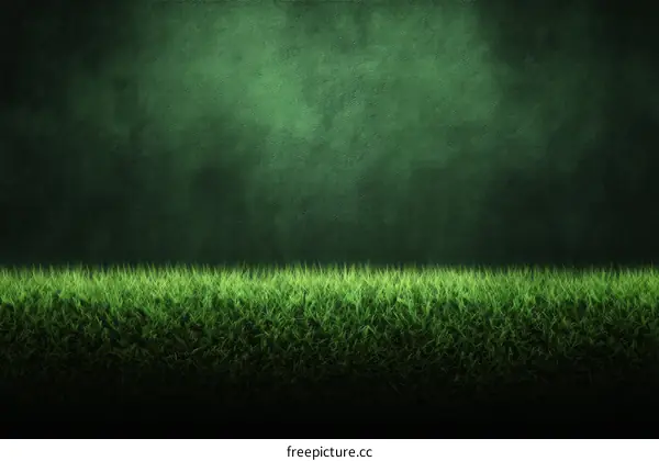 Dark Green Background with Lush Grass
