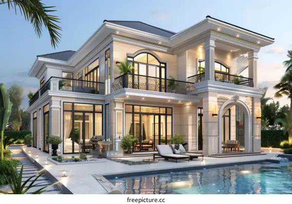 A Modern Mansion with Pool