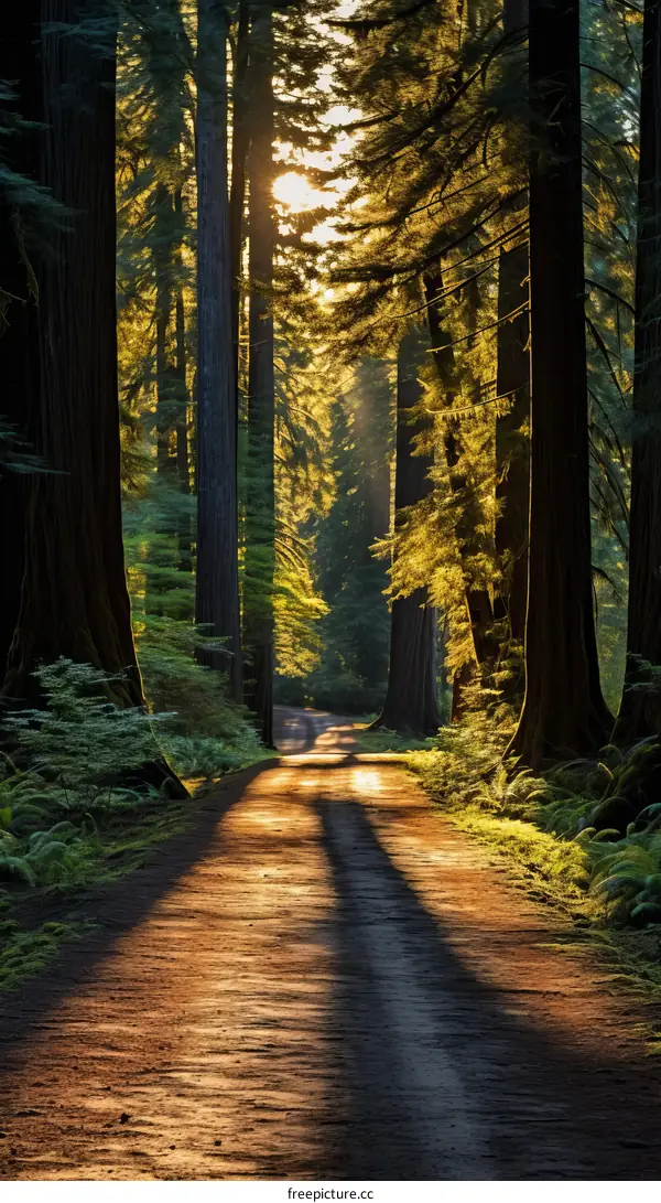 Sunbeams Dance Through the Majestic Forest
