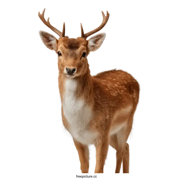 [Transparent Background PNG]Closeup Portrait of a Fawn Deer