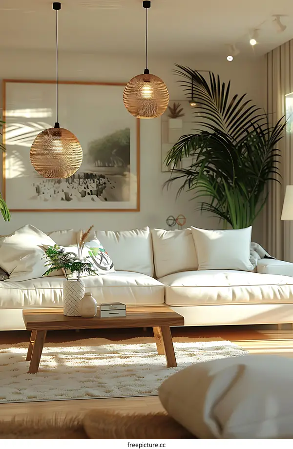 Airy minimalist living room