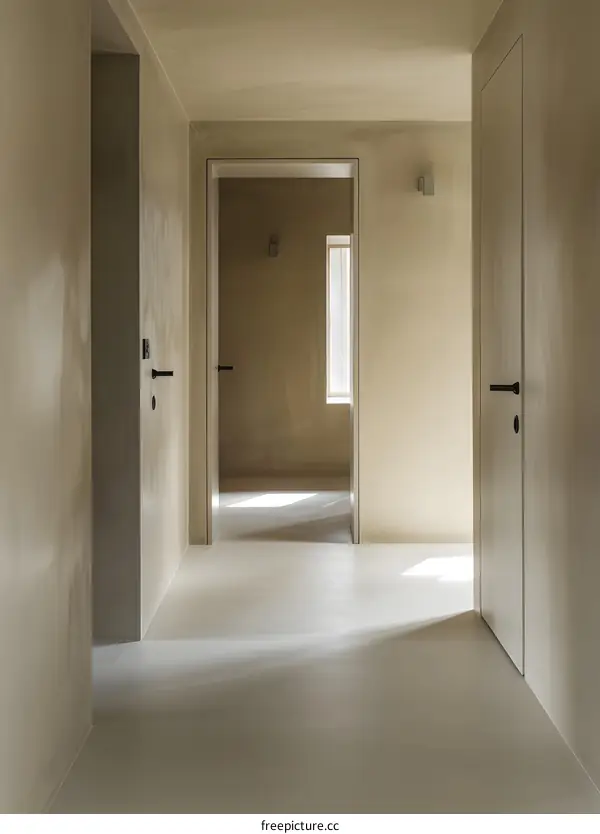 Minimalist Interior Design Hallway With Light