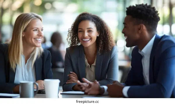 Business Colleagues Enjoying a Coffee Break