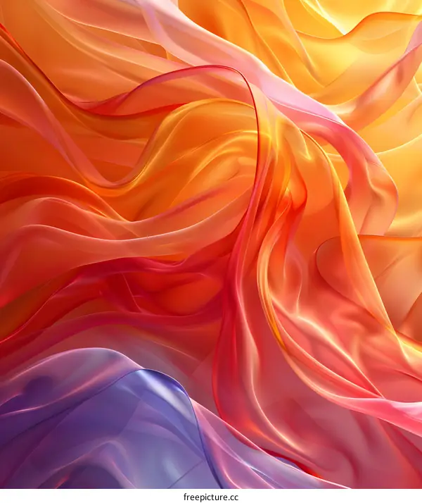 Colorful abstract background of flowing silk