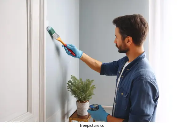 Painting a Wall Corner with Care