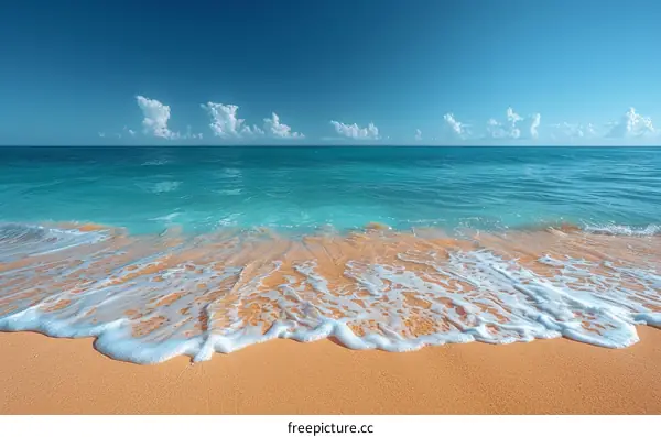 Beautiful beach with turquoise water and white sand