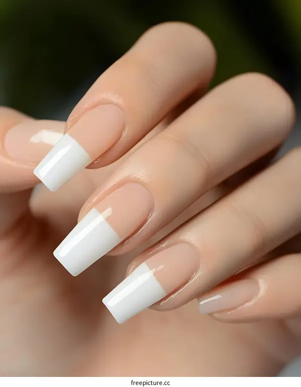 French Manicure Nails White Tips