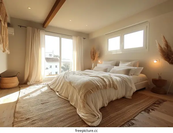 Mediterranean Bedroom Design with Natural Elements