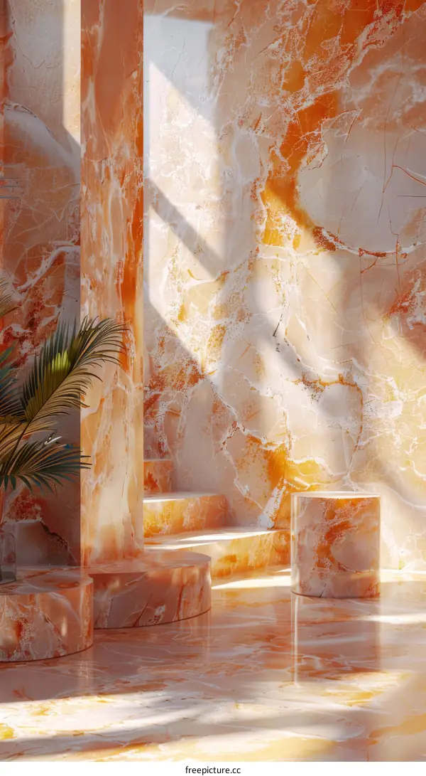 Modern Abstract Interior Design with Opaque Stone