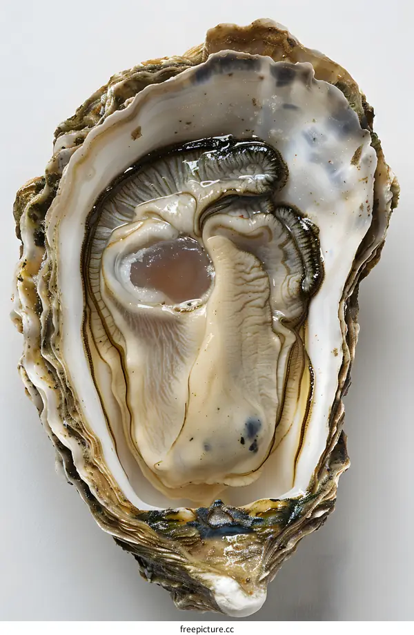 Open Oyster Shell Detail