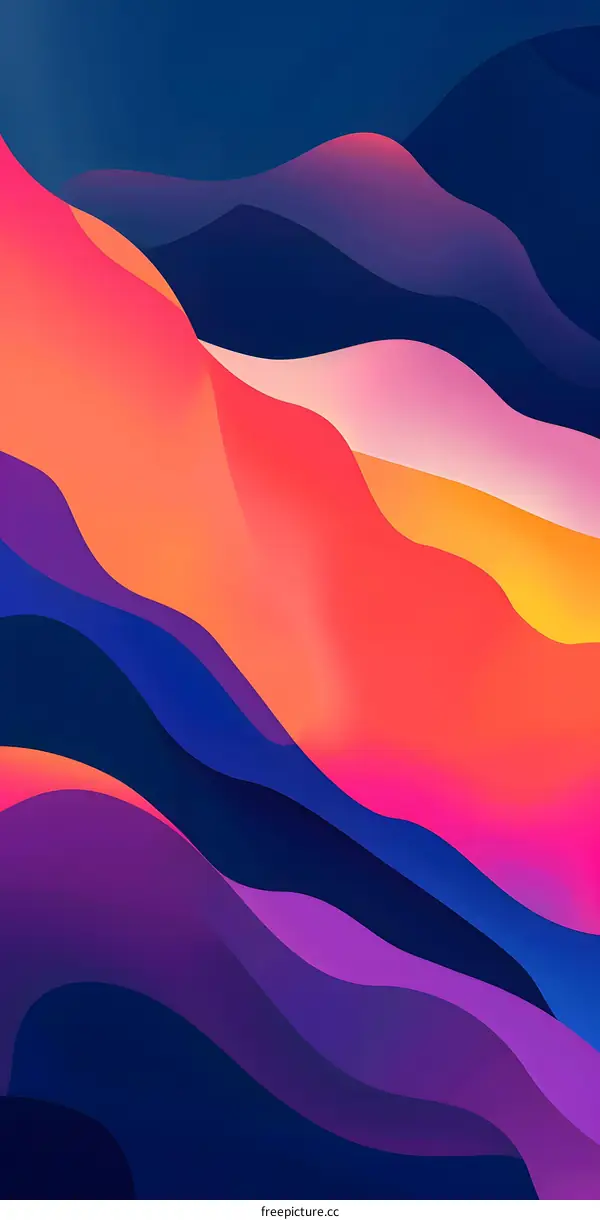 Abstract Gradient Colorful Wave Background