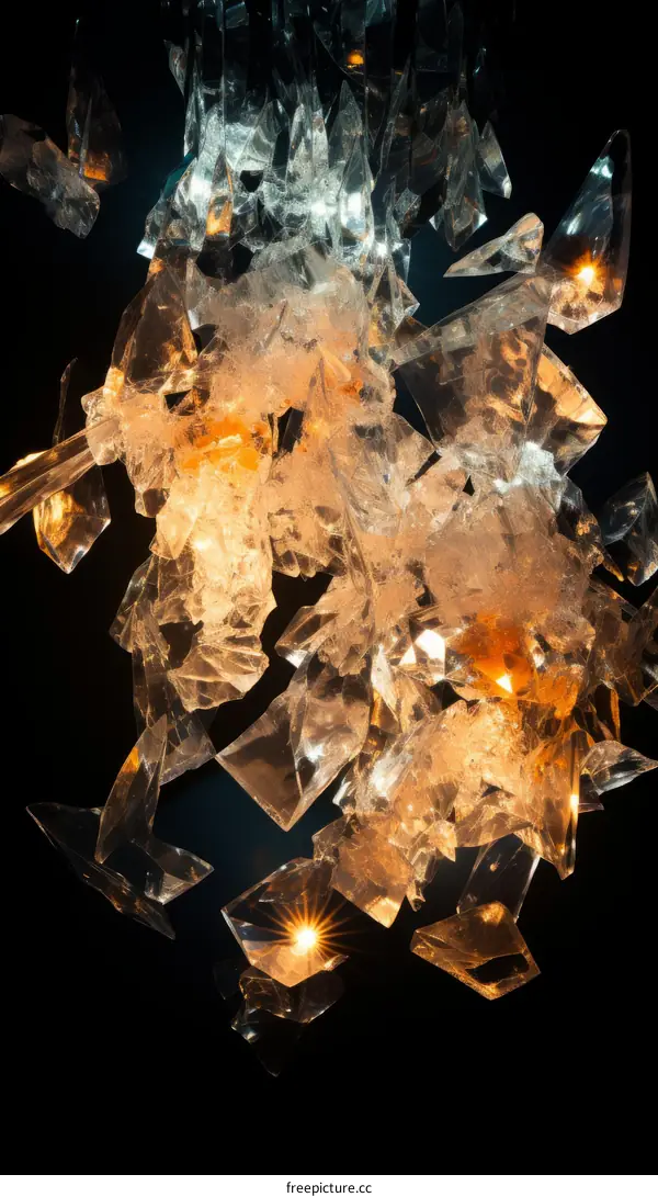 Stunning 3D render of crystal chandelier