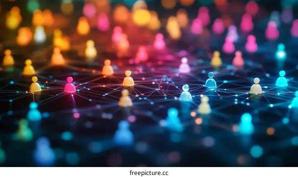 Global Human Connection Network Illustration