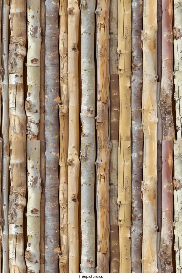 A wooden wall made of stacked logs