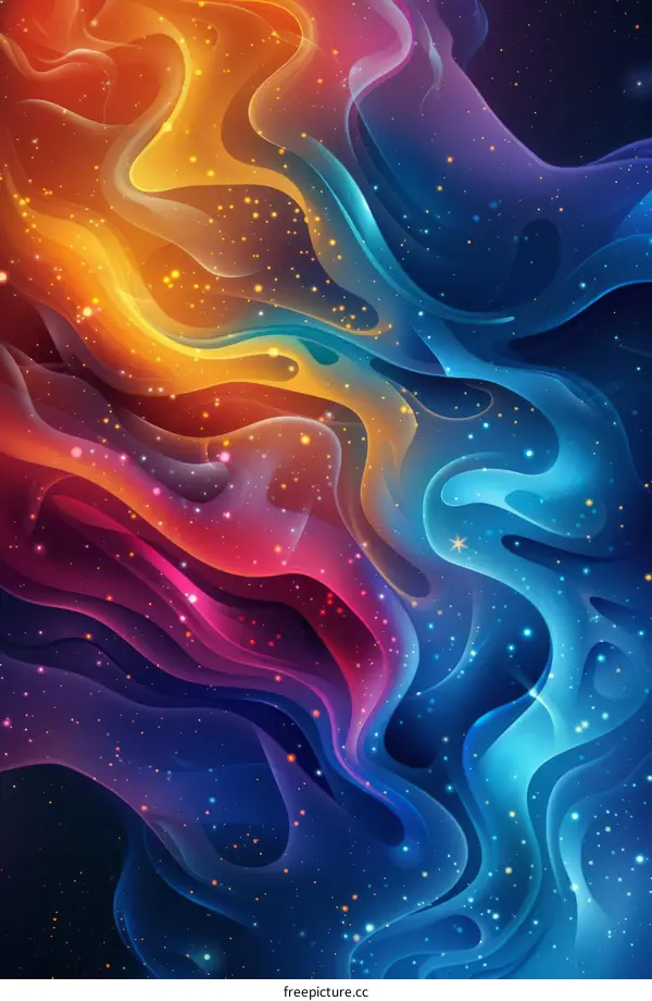 Cosmic Tapestry: A Nebula's Colorful Symphony