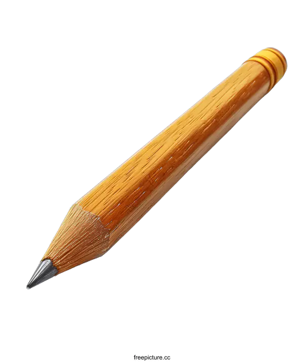 [Transparent Background PNG]Wooden pencil on white background
