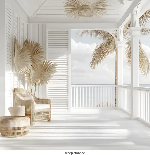 Tropical Beach House Patio Interior Design