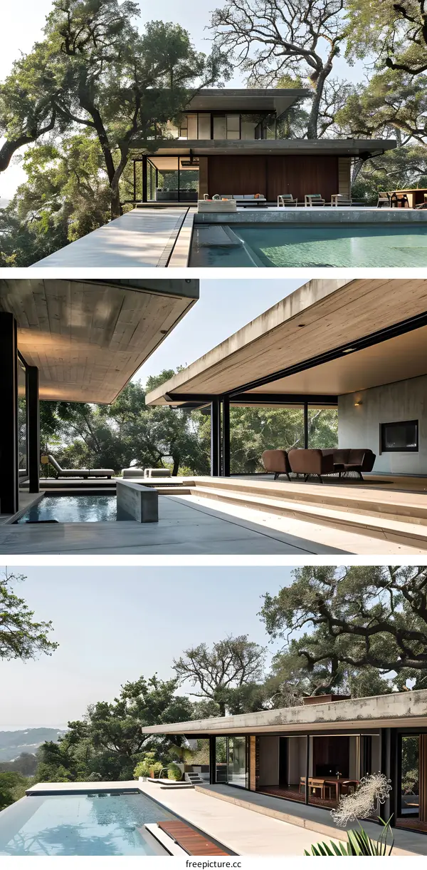 Modern Concrete House with Infinity Pool and Panoramic Views