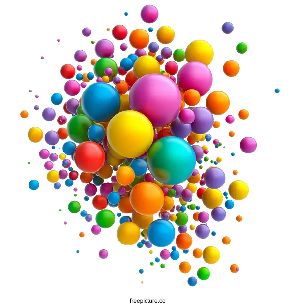 [Transparent Background PNG]Abstract Colorful Sphere Illustration