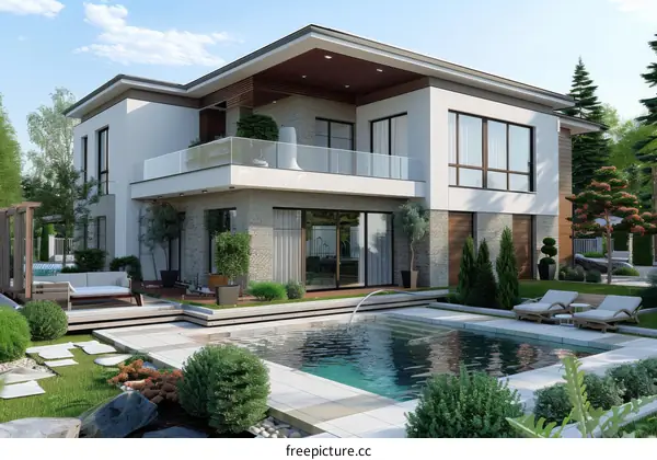 Luxury Modern Home with Pool and Patio