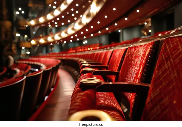 Luxury Theatre Seating Rows in a Grand Opera House