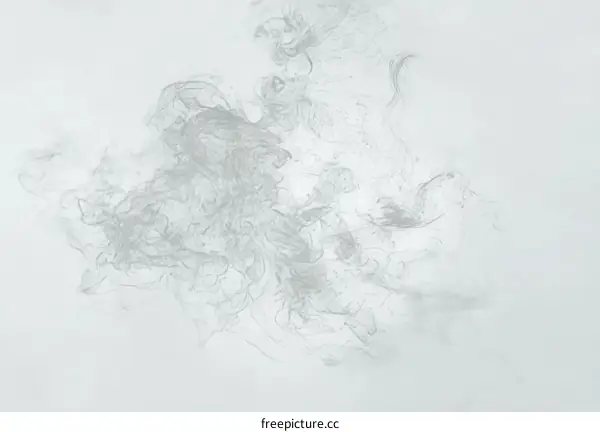 Abstract Smoke Clouds on White Background