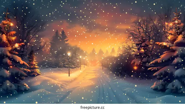 Snowy Winter Landscape