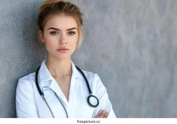 Caucasian Female Doctor Portrait