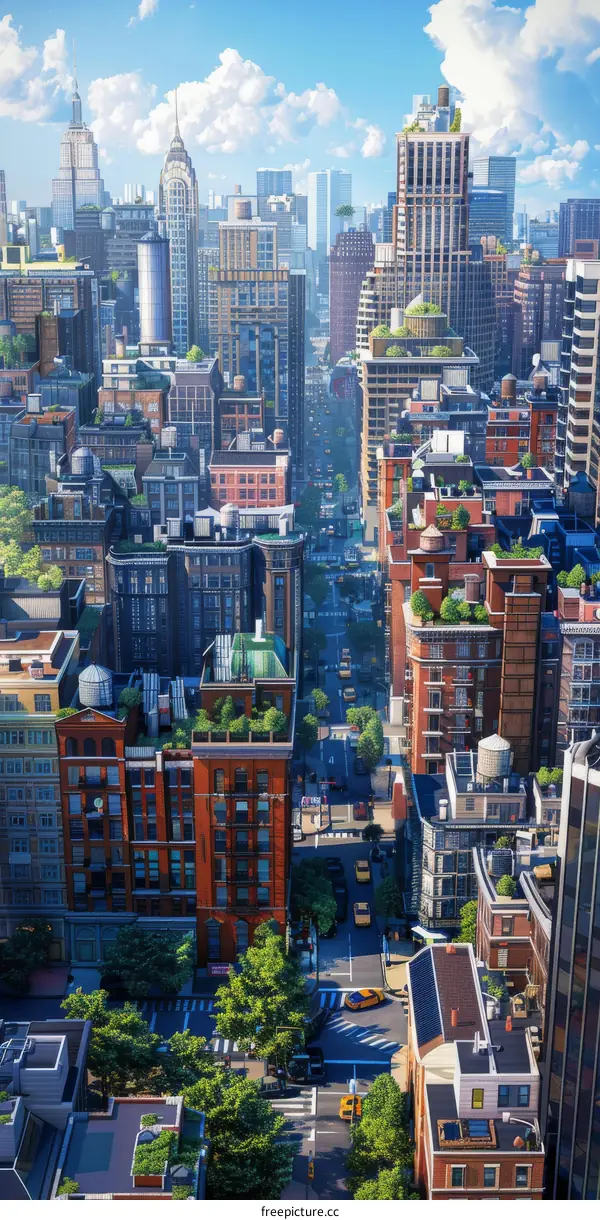 A Stunning Aerial View of a Cityscapes