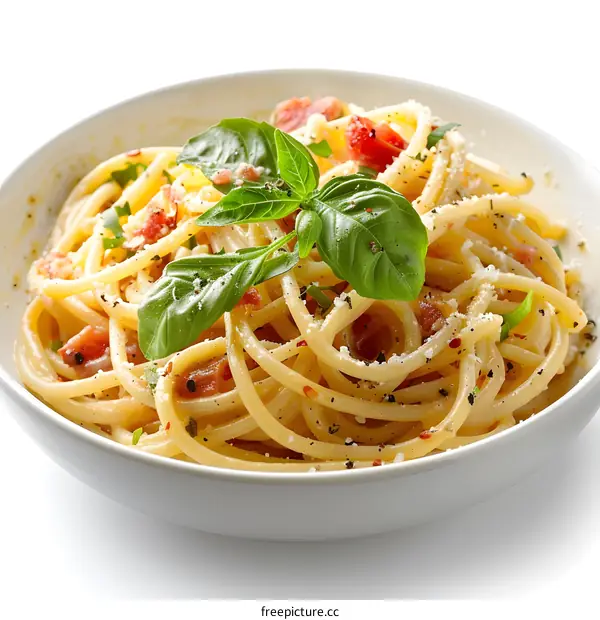 Spaghetti Carbonara in a Bowl