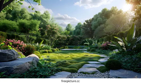 Garden landscape design renderings