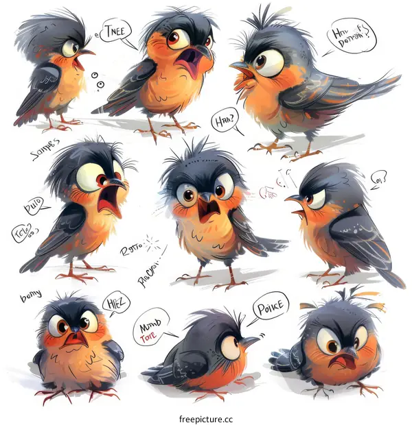 Angry Birds Cartoon Illustration