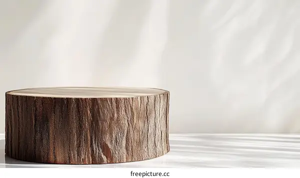 Natural Wooden Stump Display Stand