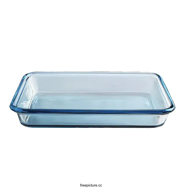[Transparent Background PNG]Light Blue Glass Rectangular Baking Dish